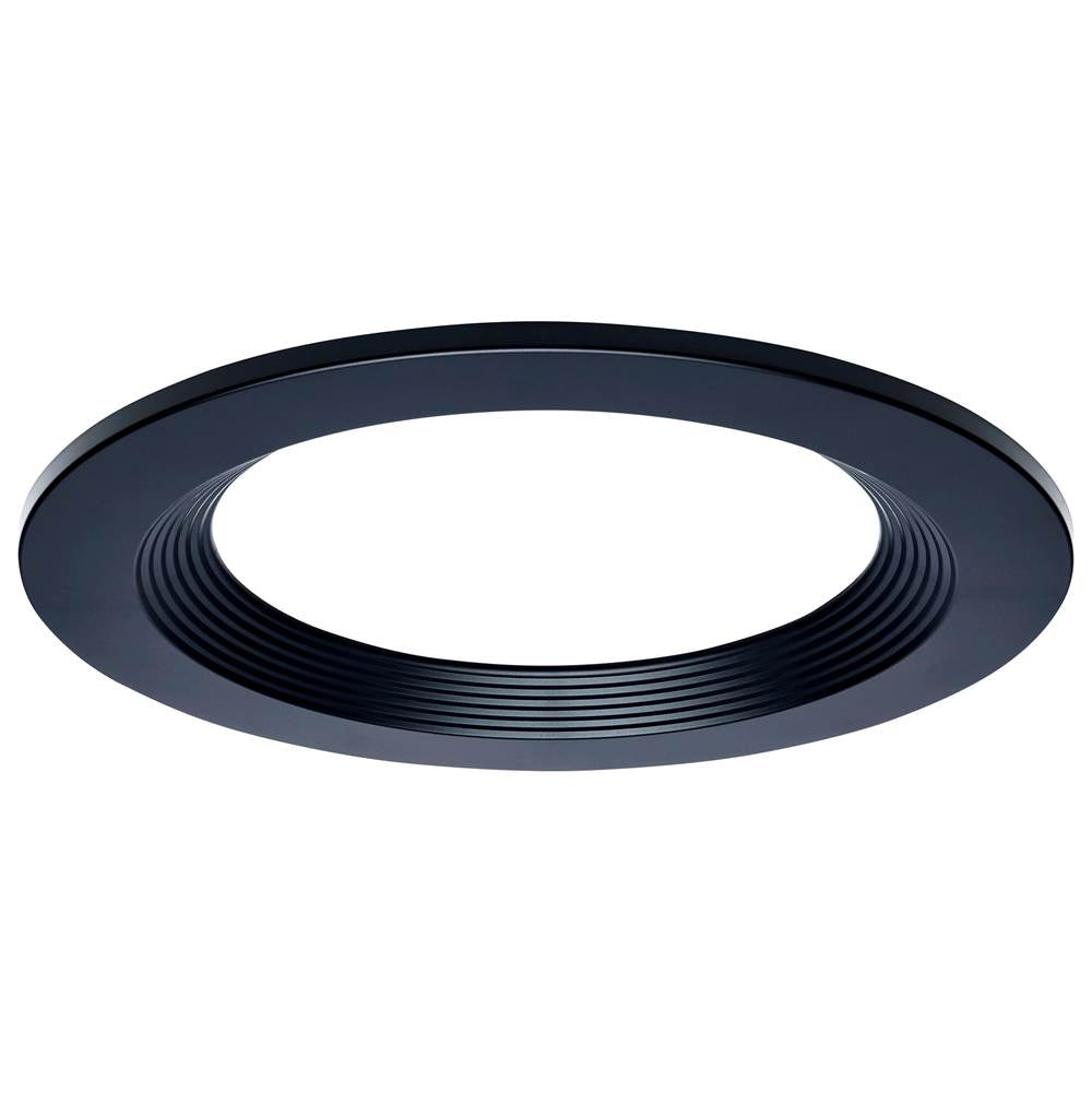Nuvo  10 Inch Round Trim For Led Commercial Downlight - Black Finish