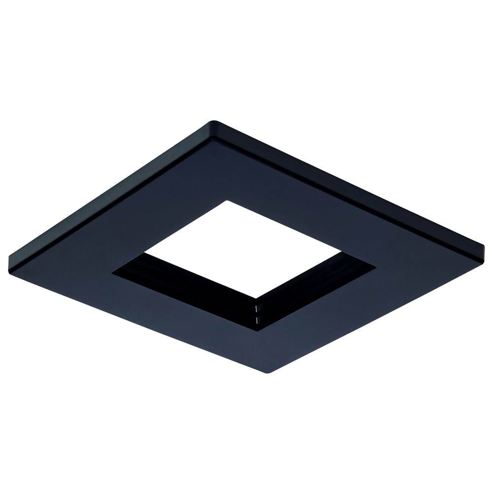 Nuvo  4-inch Square Trim For Led Commercial Downlight - Black Finish