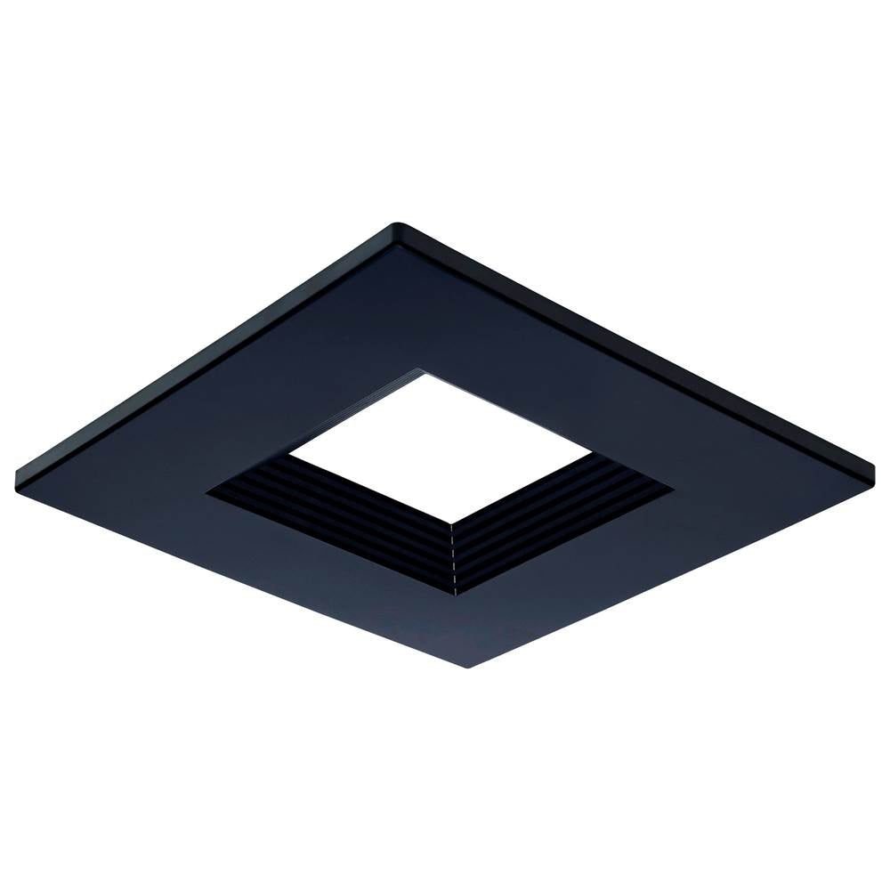 Nuvo  6-inch Square Trim For Led Commercial Downlight - Black Finish