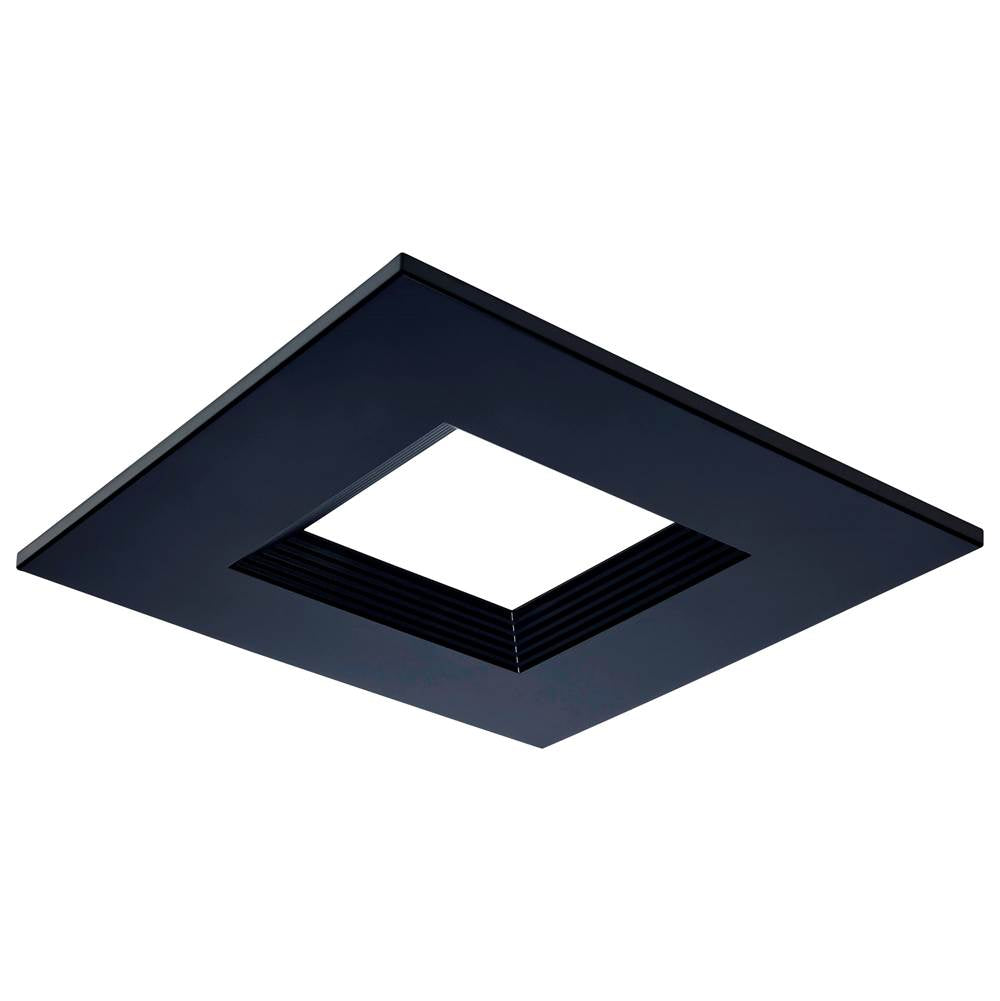 Nuvo  8-inch Square Trim For Led Commercial Downlight - Black Finish