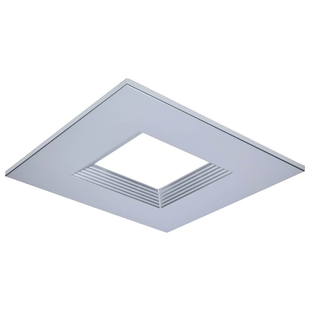 Nuvo  8-inch Square Trim For Led Commercial Downlight - Silver Finish