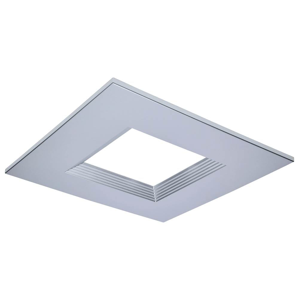 Nuvo  10-inch Square Trim For Led Commercial Downlight - Silver Finish