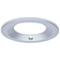 Nuvo  6-inch Round Trim For Led Commercial Downlight With Integrated Em Driver - Silver Finish