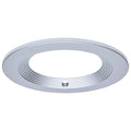 Nuvo  8-inch Round Trim For Led Commercial Downlight With Integrated Em Driver - Silver Finish