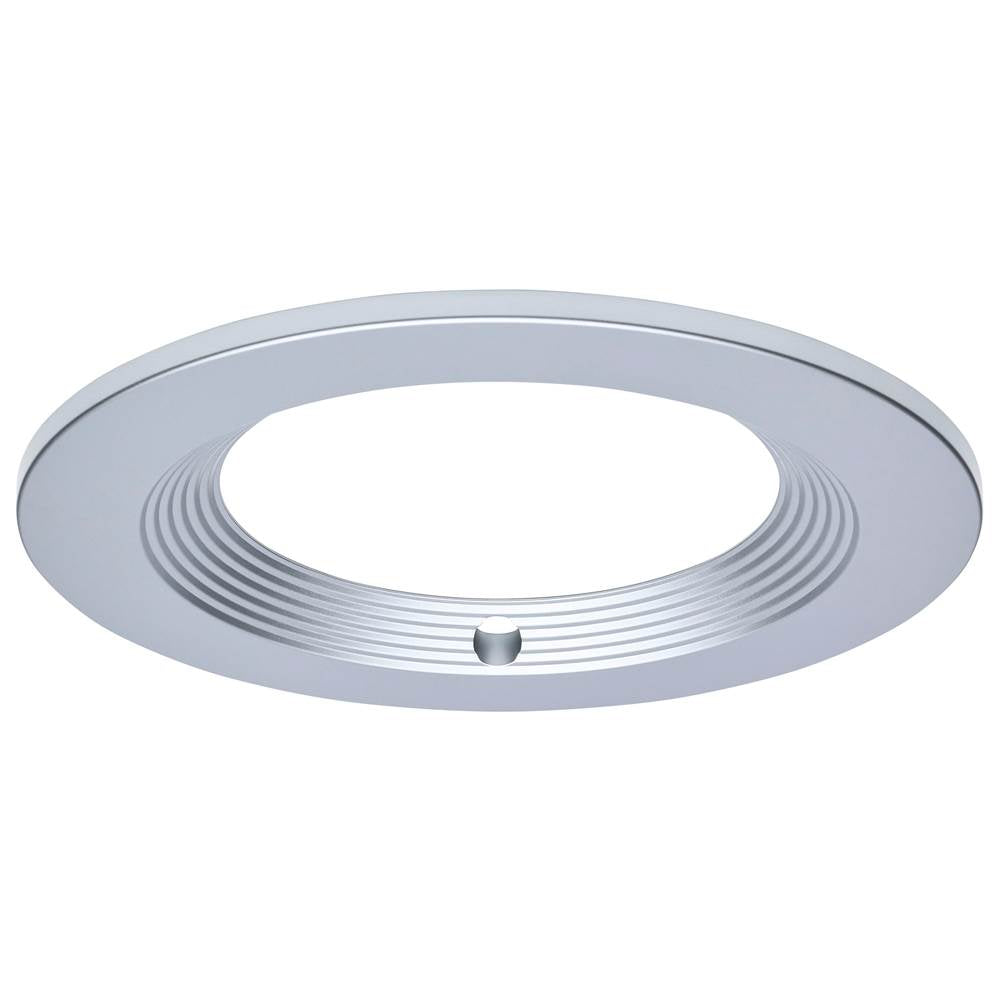 Nuvo  8-inch Round Trim For Led Commercial Downlight With Integrated Em Driver - Silver Finish