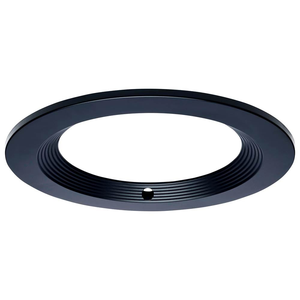 Nuvo  10 Inch Round Trim For Led Commercial Downlight With Integrated Em Driver - Black Finish