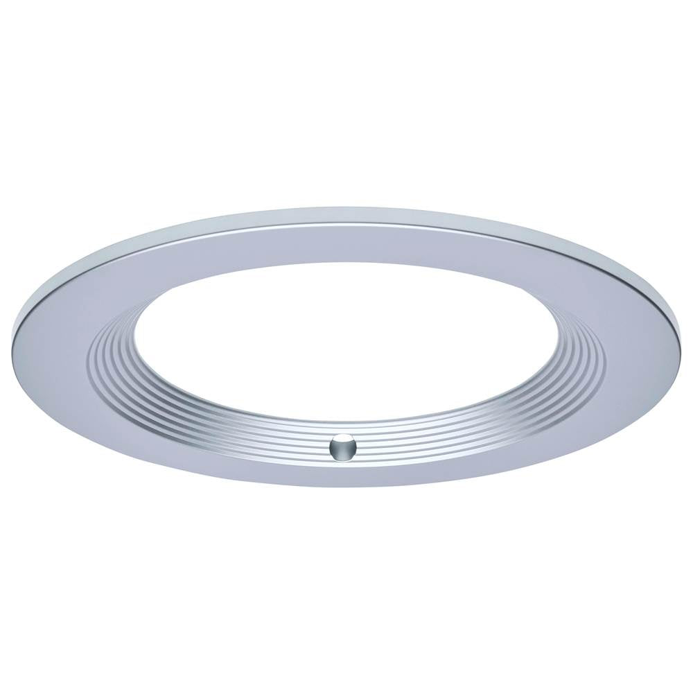 Nuvo  10-inch Round Trim For Led Commercial Downlight With Integrated Em Driver - Silver Finish