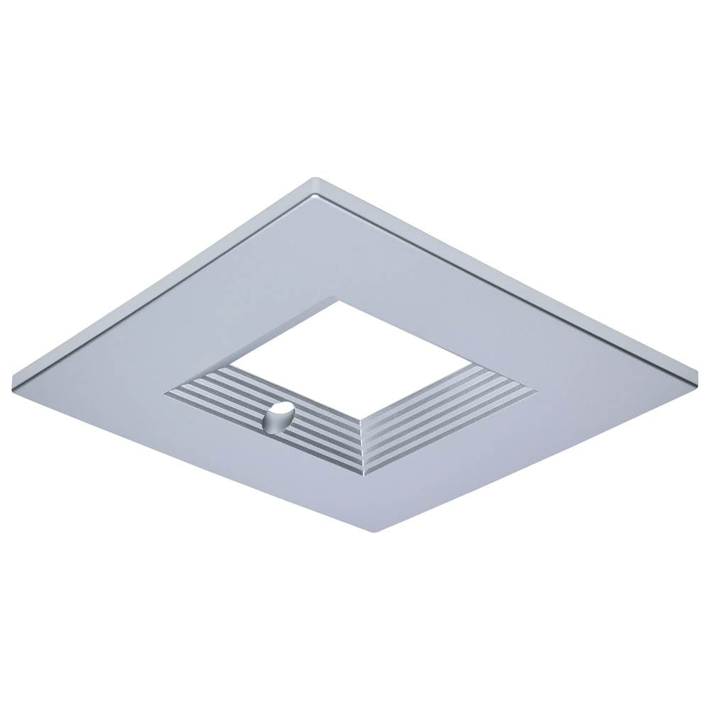 Nuvo  6-inch Square Trim For Led Commercial Downlight With Integrated Em Driver - Silver Finish