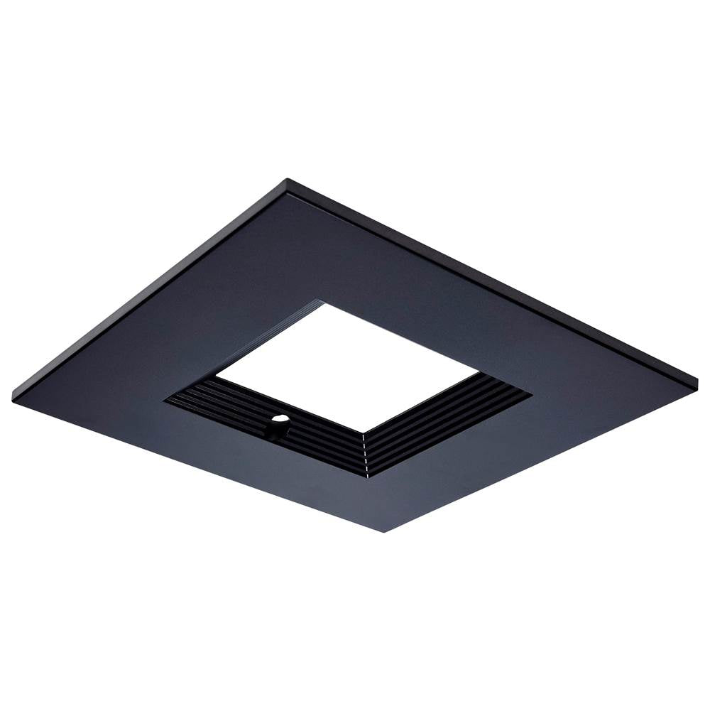 Nuvo  8-inch Square Trim For Led Commercial Downlight With Integrated Em Driver - Bronze Finish