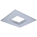 Nuvo  8-inch Square Trim For Led Commercial Downlight With Integrated Em Driver - Silver Finish
