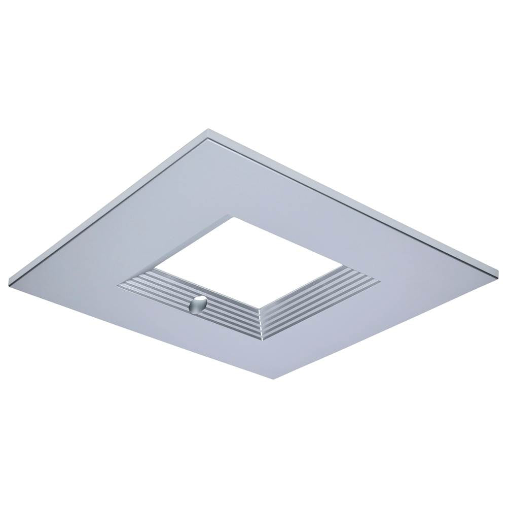 Nuvo  8-inch Square Trim For Led Commercial Downlight With Integrated Em Driver - Silver Finish