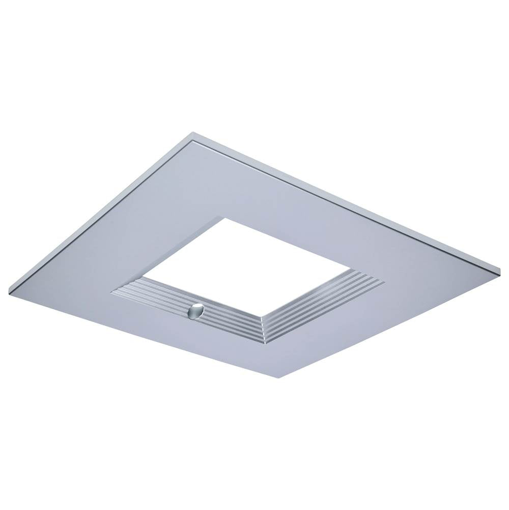 Nuvo  10-inch Square Trim For Led Commercial Downlight With Integrated Em Driver - Silver Finish