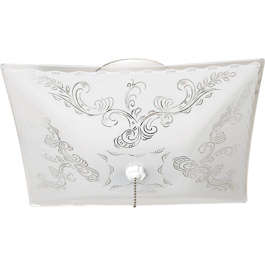 Nuvo  2 Lt Square Flush W/pull Chain