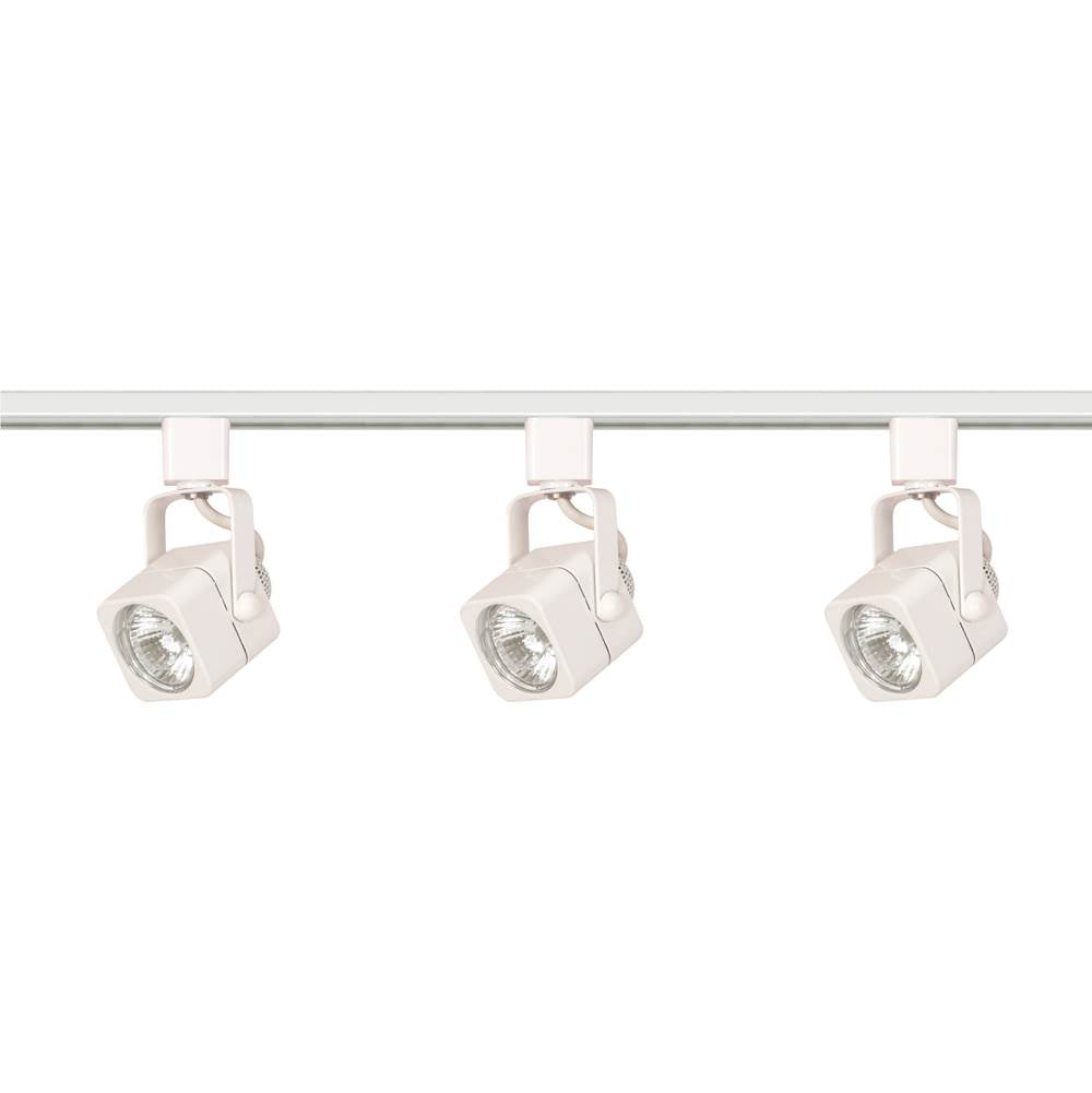 Nuvo  3 Light Track Kit Square Line Voltage Light White