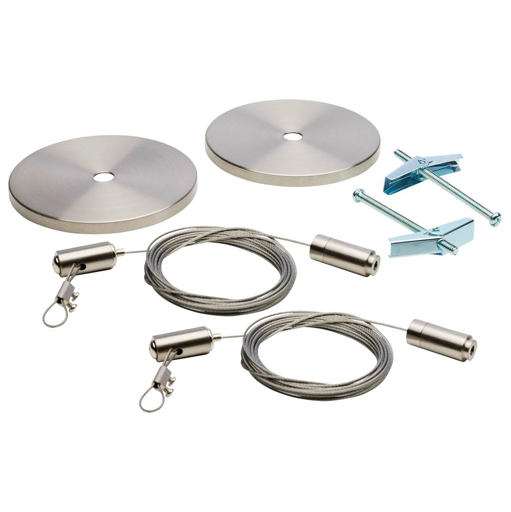 Nuvo  Track Suspension Aircraft Cable; Brushed Nickel Canopy