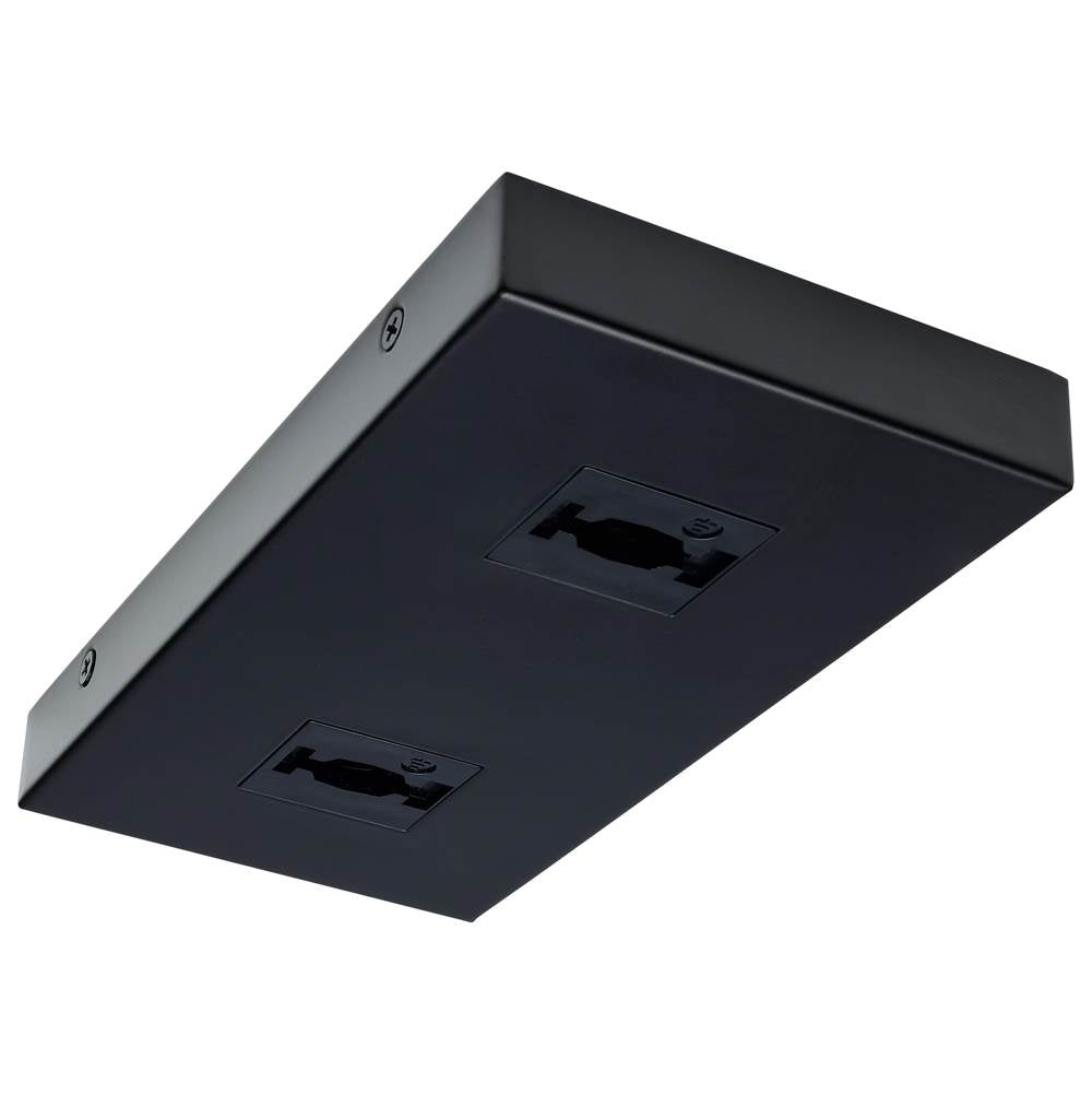 Nuvo  Double Monopoint Adapter - Rectangular - Black Finish