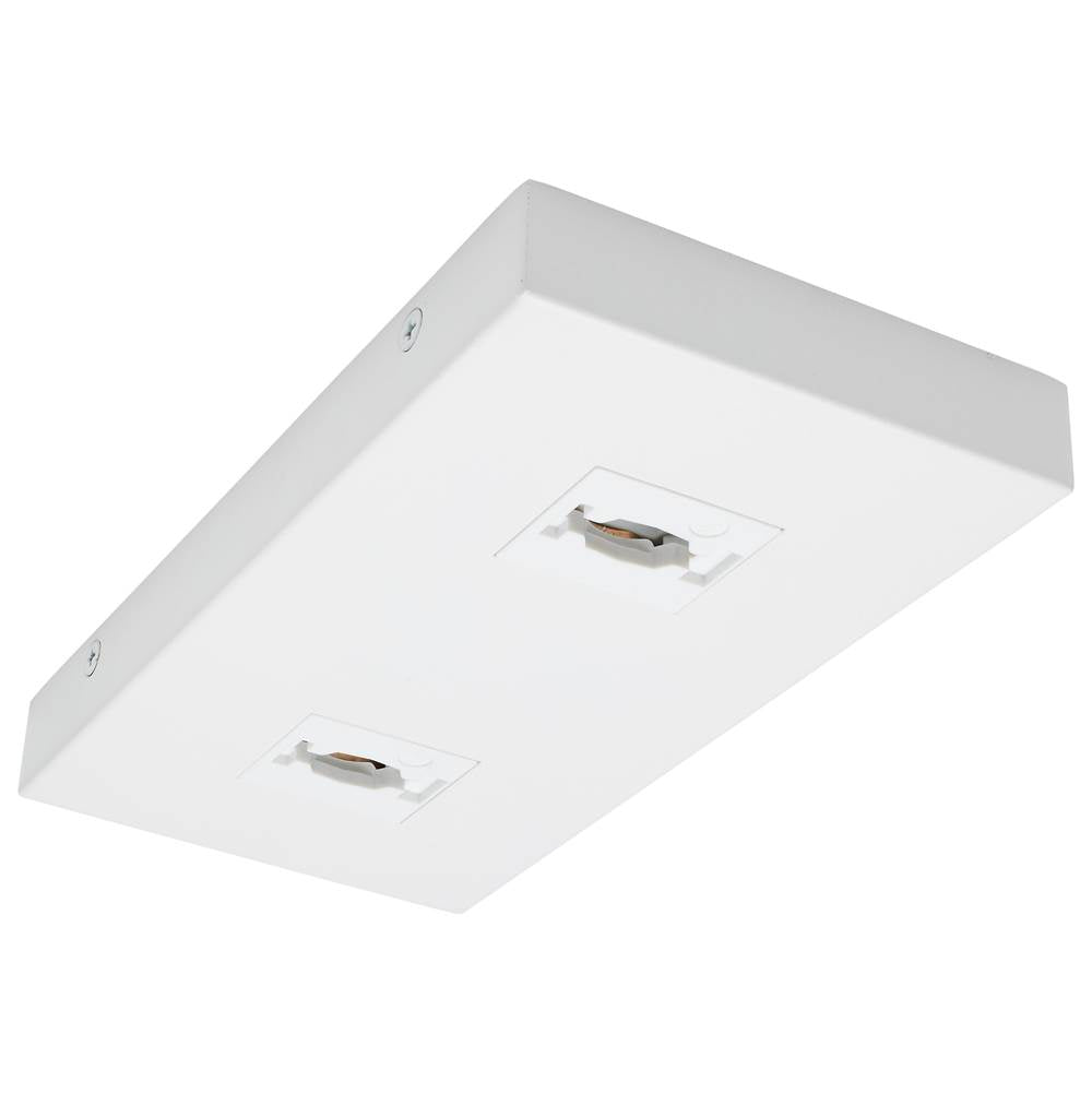 Nuvo  Double Monopoint Adapter - Rectangular - White Finish