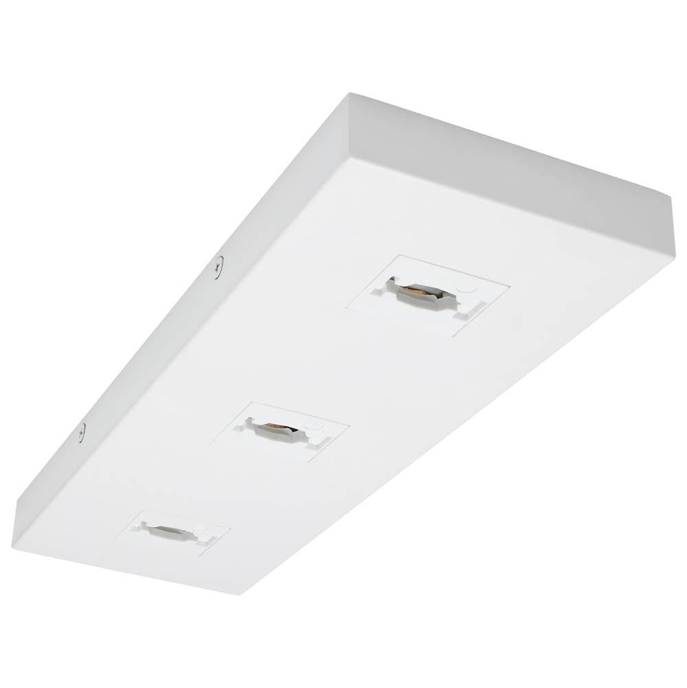 Nuvo  Triple Monopoint Adapter - Rectangular - White Finish
