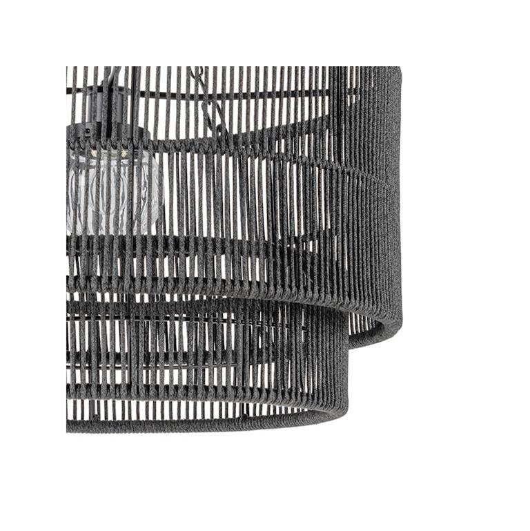 Palecek Tanner Outdoor Pendant Drum Black