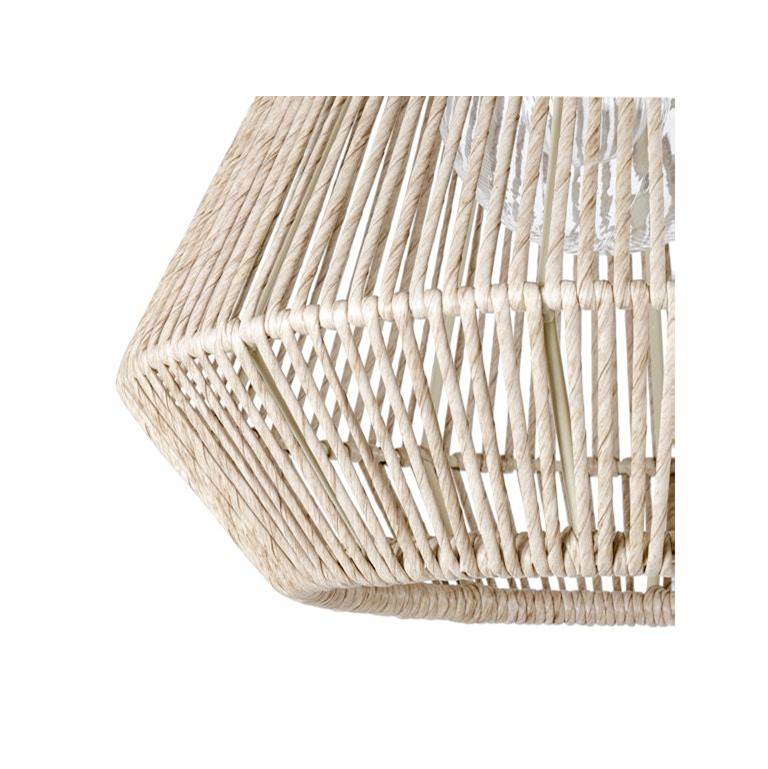Palecek 2048-79  Tanner Outdoor Pendant Tapered Natural Image 2