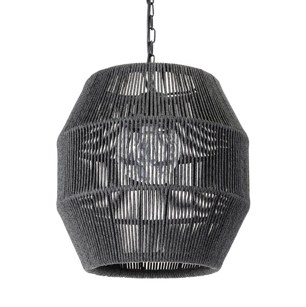 Palecek 2049-79 Black Tanner Outdoor Pendant Globe Black Image 1