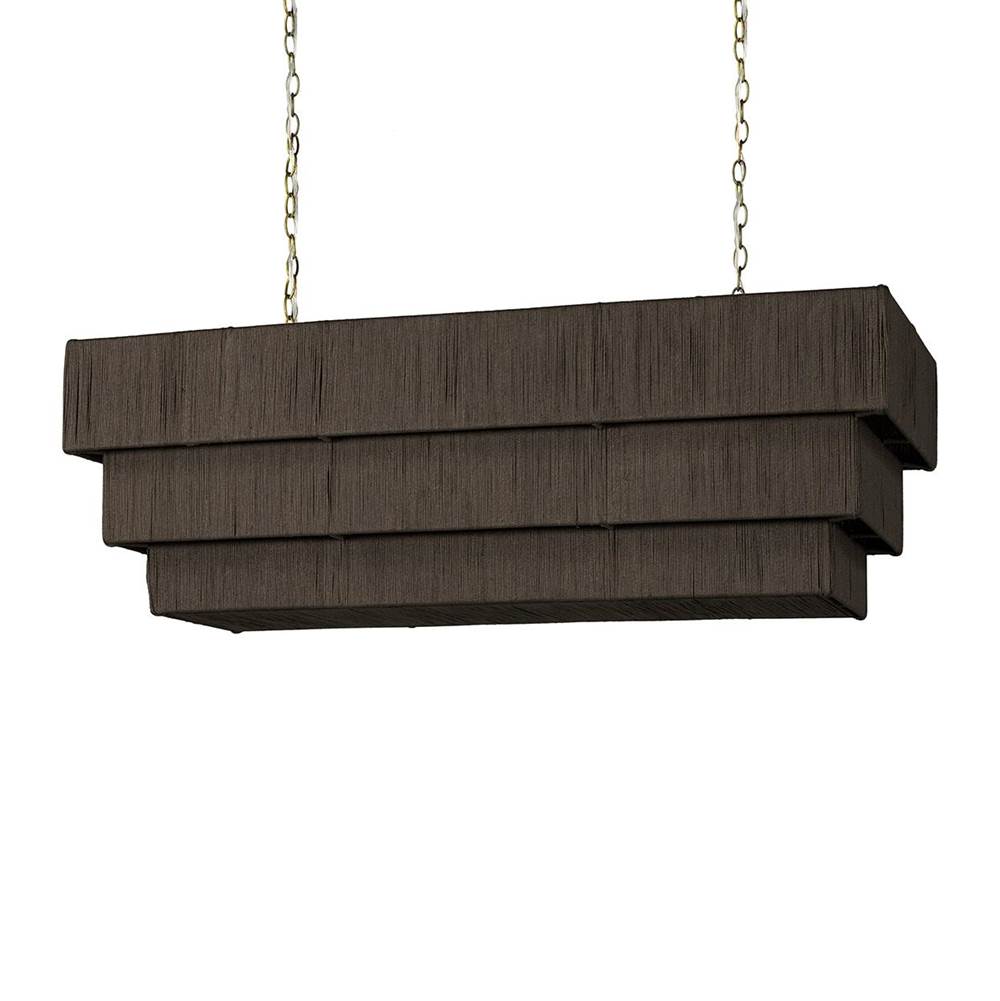 Palecek Everly Rectangular Chandelier Espresso