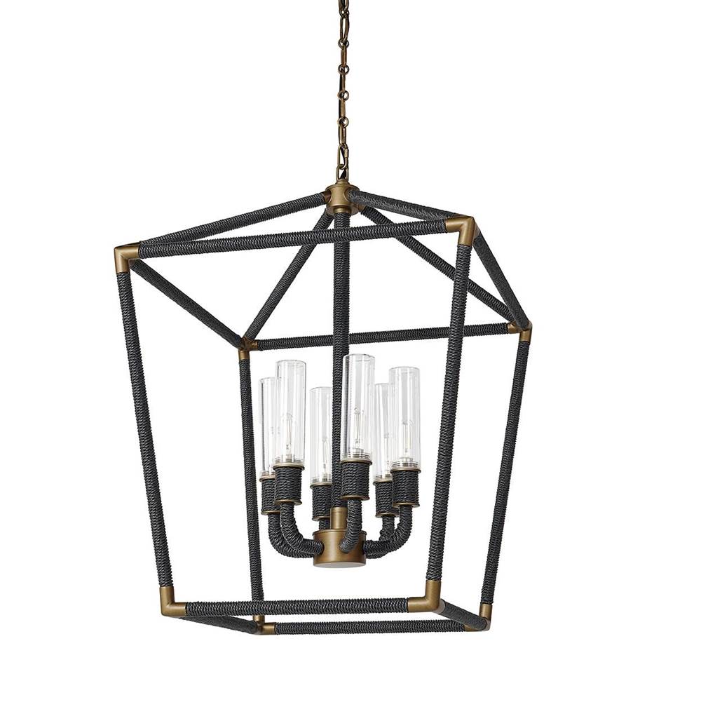 Palecek 2100-10 Black Hollister Outdoor Chandelier Large Black Image 1