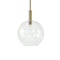 Palecek 2124-79  Bronson Glass Pendant Large Globe Brass Image 1