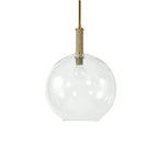 Palecek 2124-79  Bronson Glass Pendant Large Globe Brass Image 1