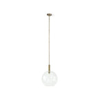 Palecek Bronson Glass Pendant Large Globe Brass