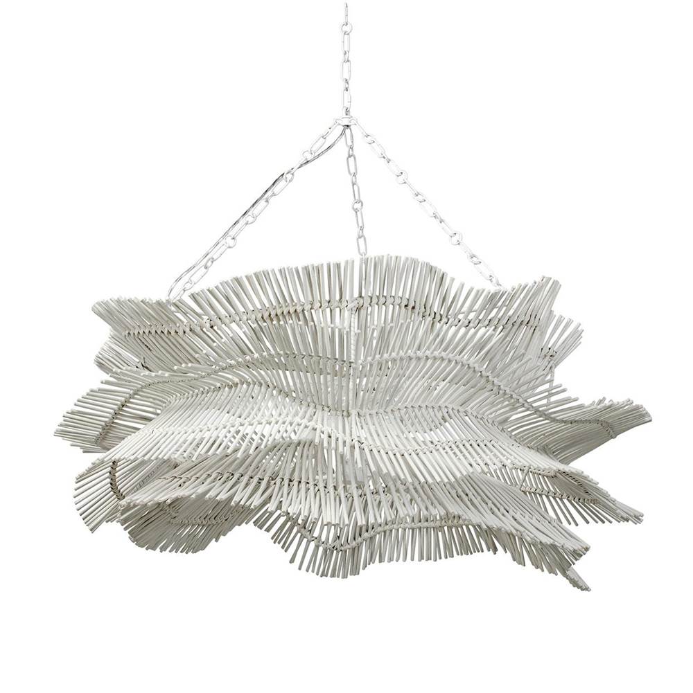 Palecek 2237-05 White Miramar Chandelier White Image 1