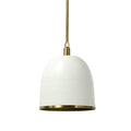 Palecek 2255-79 White Rivoli Leather Pendant White Image 1