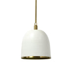 Palecek 2255-79 White Rivoli Leather Pendant White Image 1