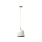 Palecek 2255-79 White Rivoli Leather Pendant White Image 2