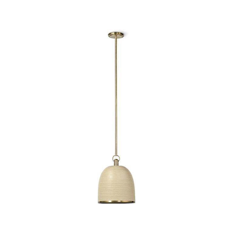 Palecek Rivoli Leather Pendant Sand