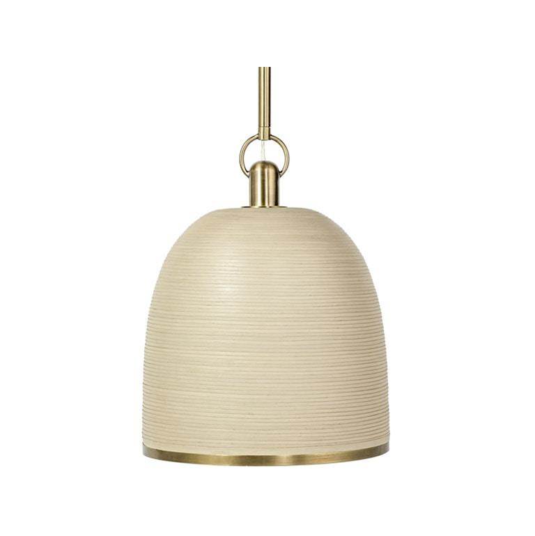 Palecek 2280-79  Rivoli Leather Pendant Sand Image 2