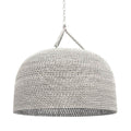 Palecek 2411-03 White Green Oaks Oversized Pendant White Sand Image 1