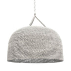 Palecek 2411-03 White Green Oaks Oversized Pendant White Sand Image 1