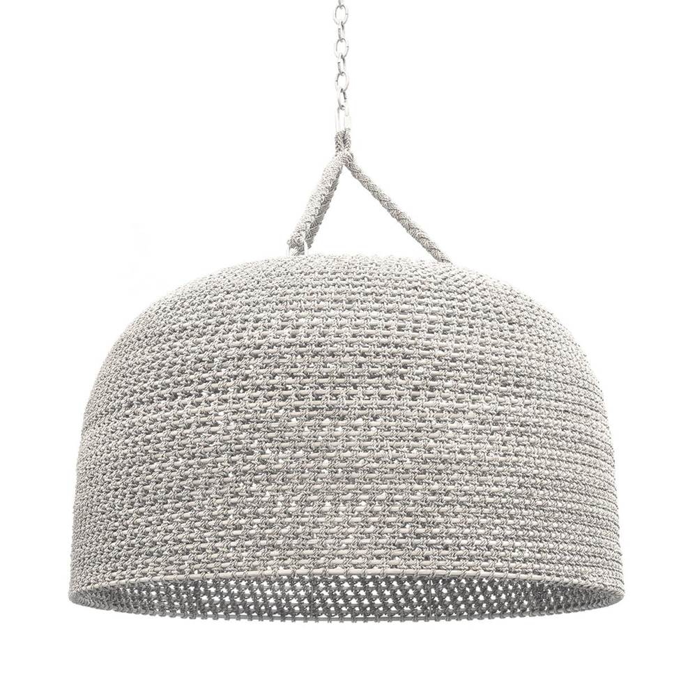 Palecek 2411-03 White Green Oaks Oversized Pendant White Sand Image 1