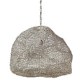 Palecek 2726-03 White Andorra Wicker Pendant Large White Image 1