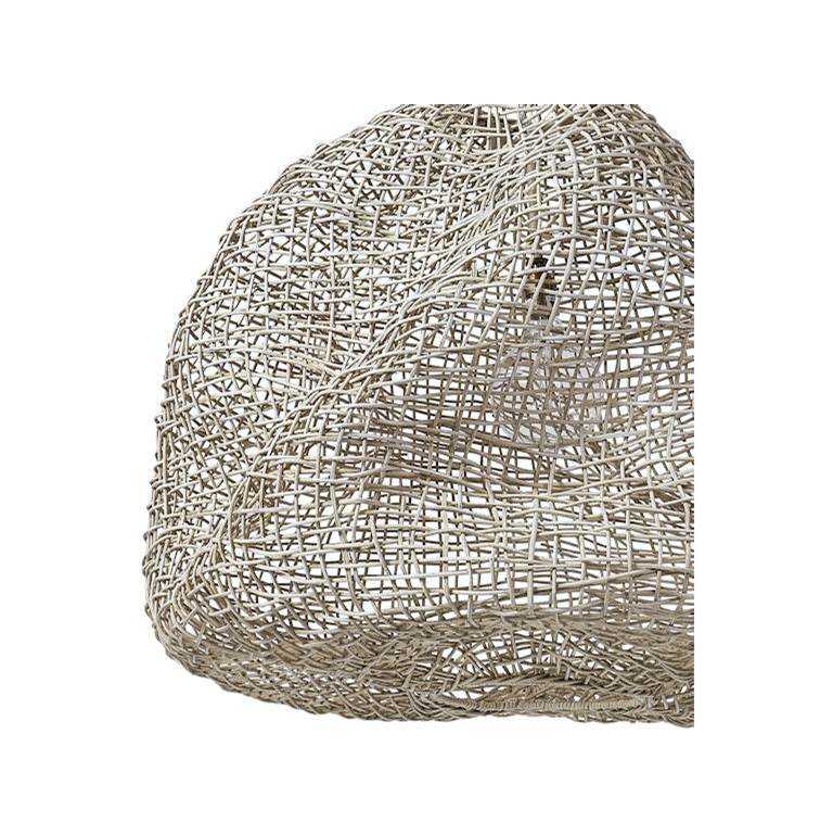 Palecek Andorra Wicker Pendant Large White