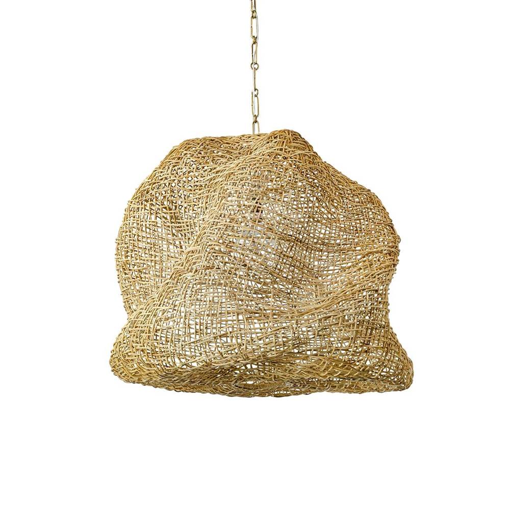 Palecek 2726-79  Andorra Wicker Pendant Large Natural Image 1