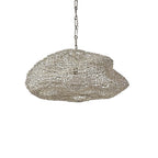 Palecek 2736-03 White Andorra Wicker Pendant Small White Image 1