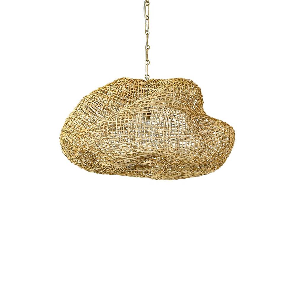 Palecek 2736-79  Andorra Wicker Pendant Small Natural Image 1
