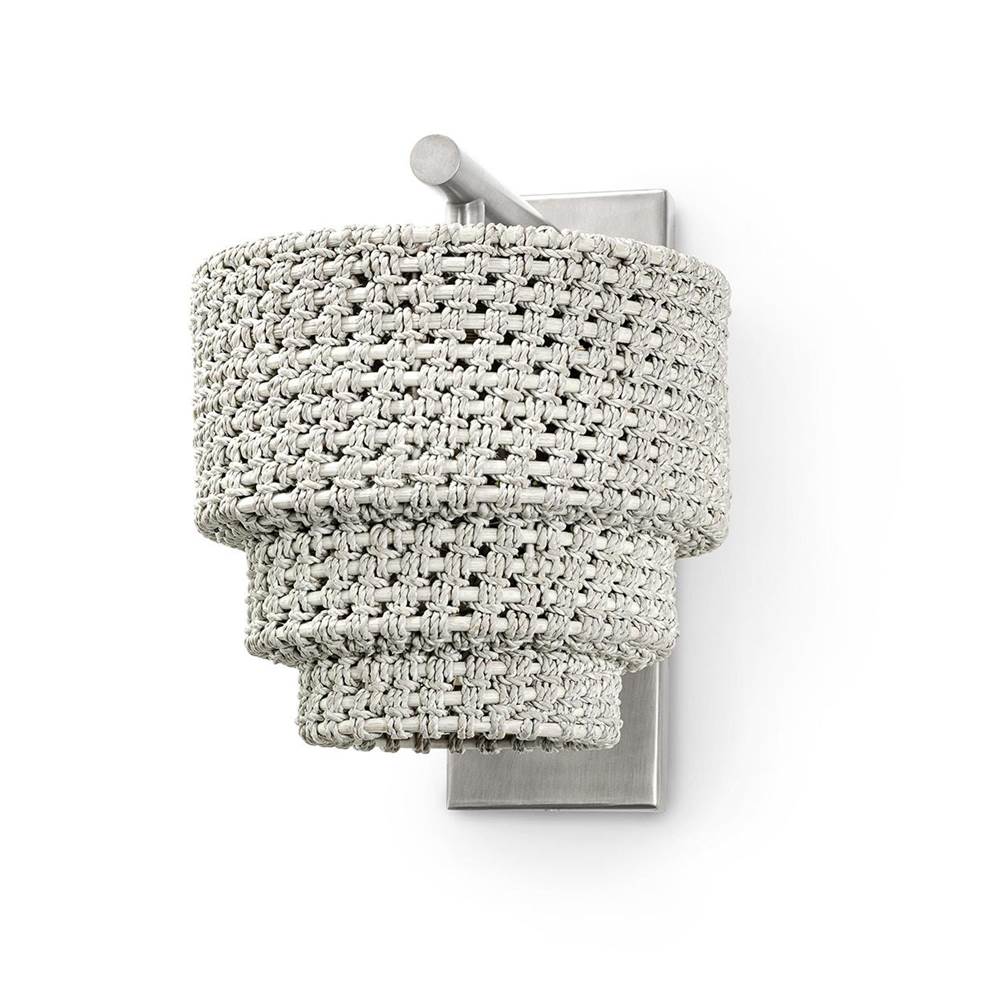 Palecek Veranda Sconce Whitewash Pewter