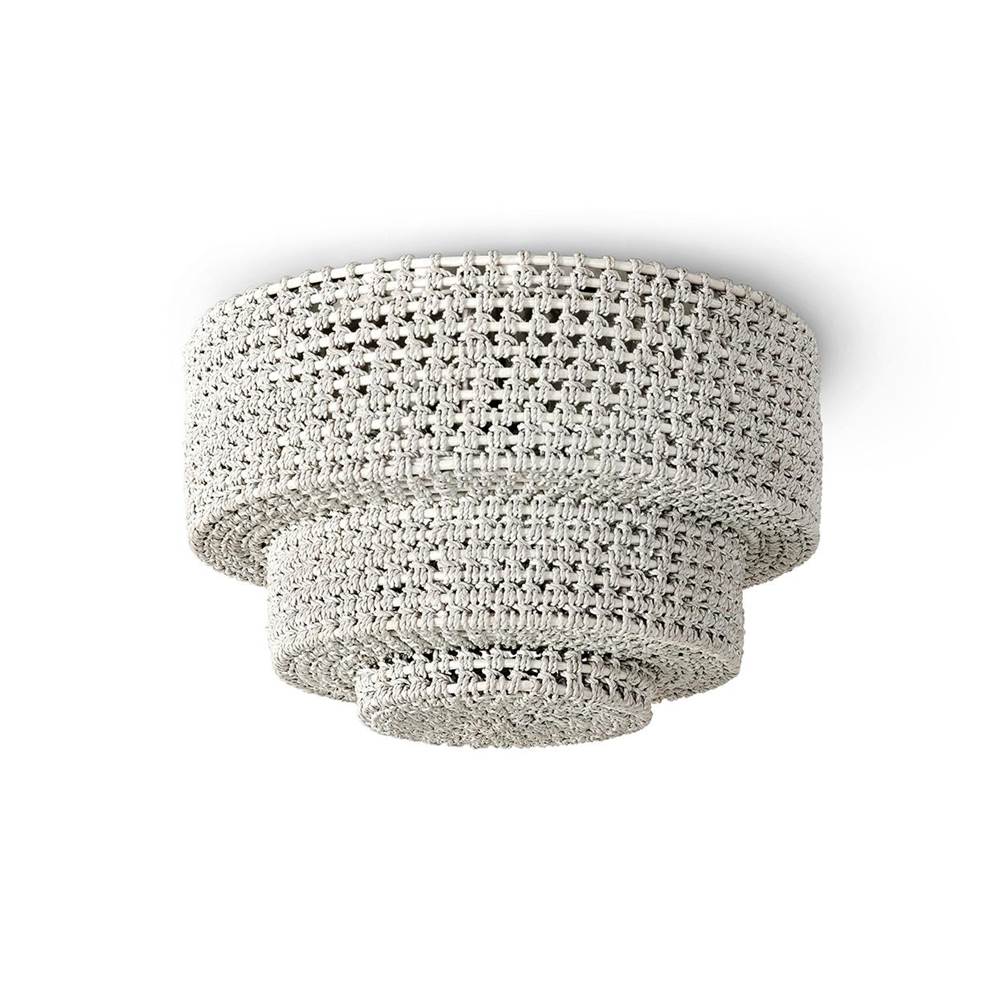 Palecek Veranda Flush Mount Whitewash Pewter