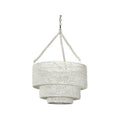 Palecek Veranda Woven Pendant Whitewash