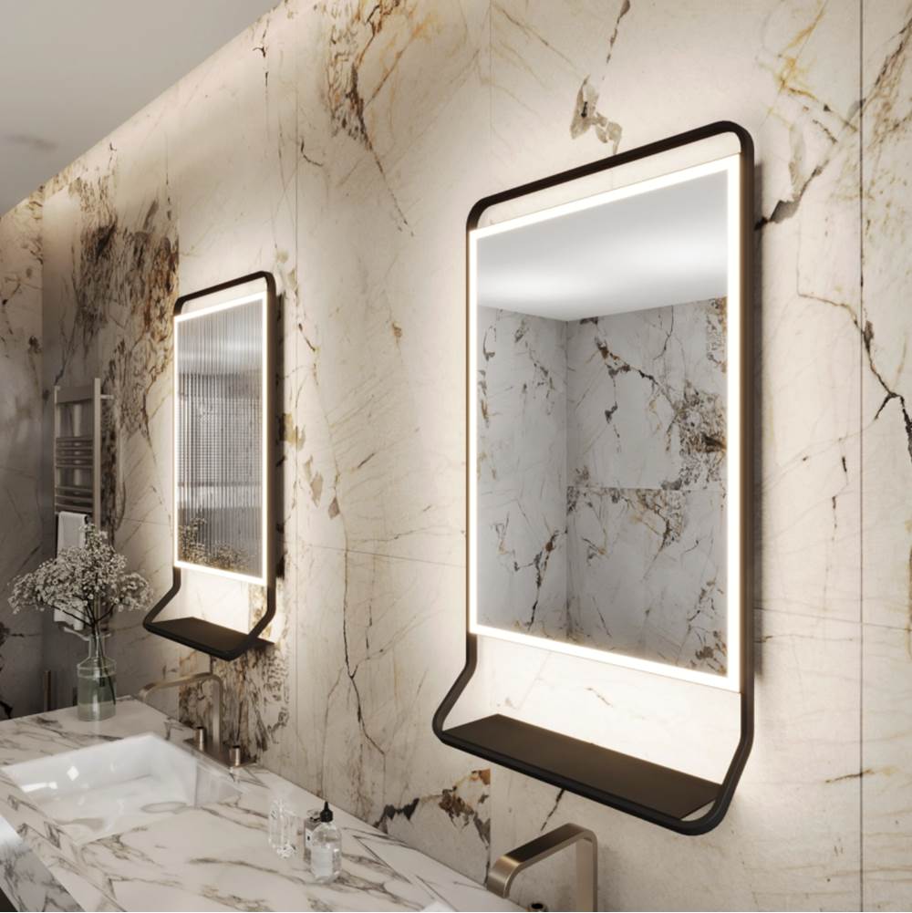 Paris Mirror  Arvon Black With Shelf (frontlit, Touch Sensor), 3000k, 4000k, 6000k