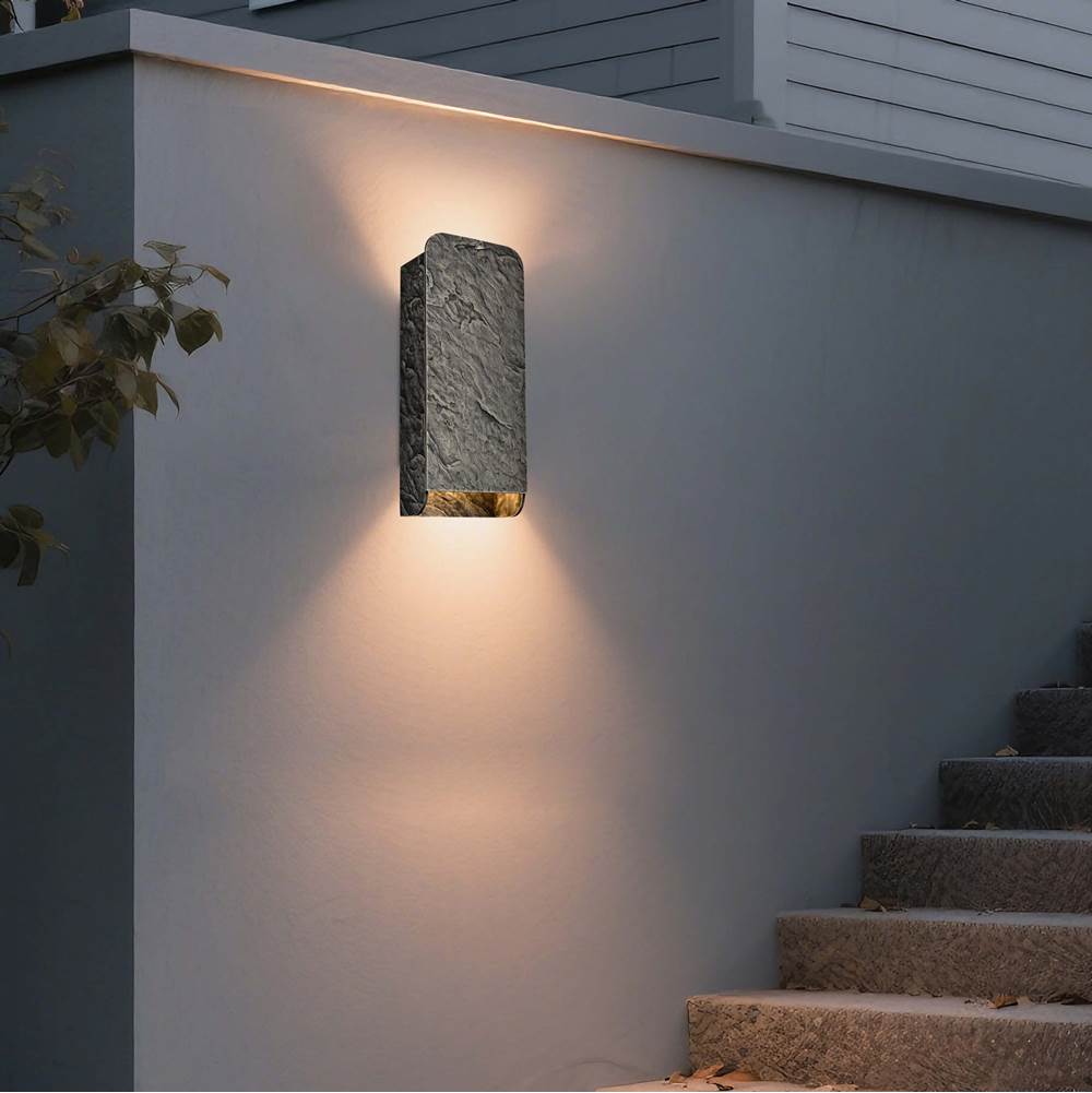 Arabela Lighting 65011 Gray Bronze 15'' Stellis Outdoor Aluminum Sconce In Charcoal Black Finish Image 3