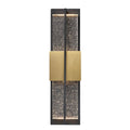 Arabela Lighting 65041 Charcoal Black 24'' Technica Outdoor Aluminum Sconce In Charcoal Black Finish With Seeded Crystal Panel. Image 1